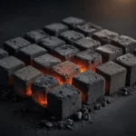 Coconut charcoal cube consistent performance with uniform cubes producing stable and long lasting heat